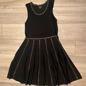SOLD!!!- Plus size dress, black with gold detail, torrid, size 2